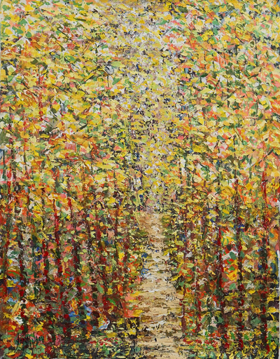 'Forest I' - Impressionist Forest Painting on Canvas