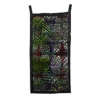Batik cotton wall hanging, 'Abstract Africa' - Hand Crafted Batik Cotton Wall Hanging
