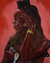 'Mama Afrika' - Signiertes Acryl-Portrait-Gemälde aus Westafrika