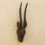 African wood mask, 'Antelope Head II' - Hand Carved Sese Wood Antelope Mask (image 2b) thumbail