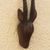 African wood mask, 'Antelope Head II' - Hand Carved Sese Wood Antelope Mask (image 2c) thumbail