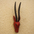 African wood mask, 'Antelope Head I' - Hand Made Sese Wood Antelope Mask (image 2b) thumbail