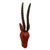 African wood mask, 'Antelope Head I' - Hand Made Sese Wood Antelope Mask (image 2c) thumbail