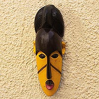 African wood mask, 'Se Fadzi' - Hand Made African Sese Wood Mask