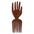 Mahogany wood wall art, 'All Fingers Are Not the Same' - Hand Carved Mahogany Wood Wall Art thumbail