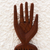Mahogany wood wall art, 'All Fingers Are Not the Same' - Hand Carved Mahogany Wood Wall Art (image 2b) thumbail