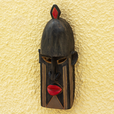 African wood mask, 'Dogon Tribe II' - Hand Made African Sese Wood Mask