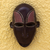 African wood mask, 'Lega' - Artisan Crafted African Sese Wood Mask