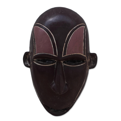 Máscara de madera africana - Máscara de madera de sese africana elaborada artesanalmente