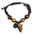 Ebony wood charm bracelet, 'African Day' - Ebony Wood and Recycled Glass Bead Bracelet (image 2) thumbail