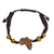 Ebony wood pendant bracelet, 'Dark Love' - Hand Crafted Ebony Wood African Pendant Bracelet