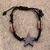 Ebony wood pendant bracelet, 'Black Night' - Ebony Wood Star-Motif Pendant Bracelet from Ghana