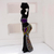 Sese wood sculpture, 'Ohemaa' - Sese Wood and Recycled Glass Bead Sculpture (image 2b) thumbail