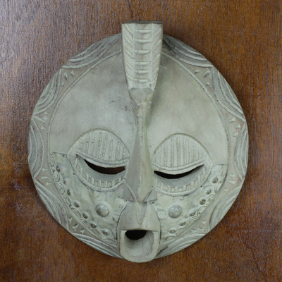 Ghanaian wood mask, 'Bird of Success' - African Wood Mask