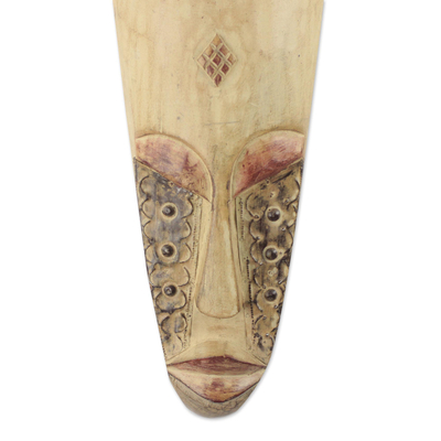 Máscara de madera de Costa de Marfil, 'Kweke' - Máscara de madera de Costa de Marfil