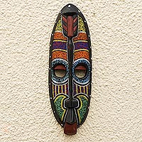 African wood mask, Whisperer