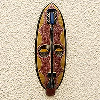 African wood mask, Striking Colors