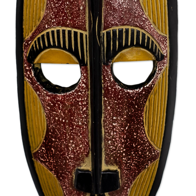 Afrikanische Holzmaske - Handgefertigte Maske aus Gummiholz