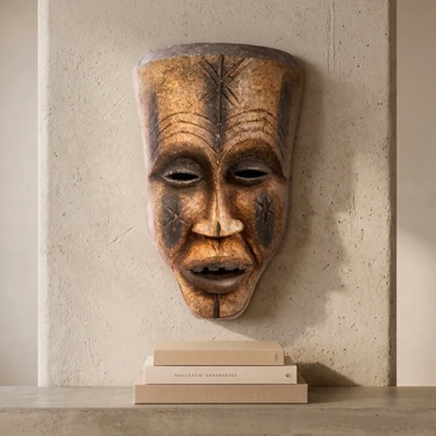 African wood mask, 'Great' - Sese Wood Mask Hand Made in Ghana