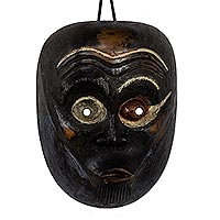 Afrikanische Holzmaske, 'Bobo Tribe' - Handbemalte afrikanische Sese-Holzmaske