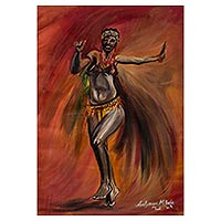 'Pop Culture Dancer I' (2021) - Acrylic Dancer Painting on Canvas (2021)