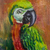 'Ayekoto' - Acrylic Parrot Painting on Canvas (image 2b) thumbail