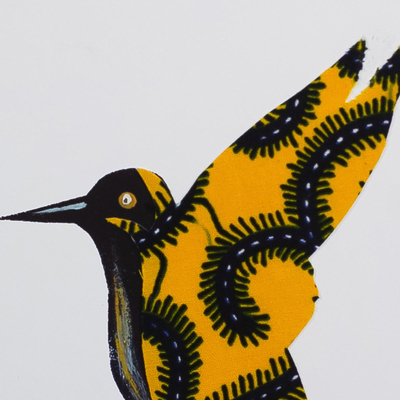 'I Believe I Can Fly I' - Acrylic Hummingbird Painting on Cardstock