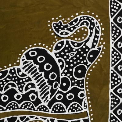 Wandbehang aus Baumwolle - Wandbehang aus Baumwolle mit Elefantenmotiv