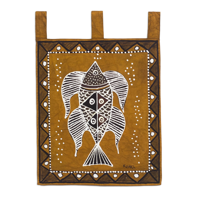 Fish-Themed Cotton Wall Hanging