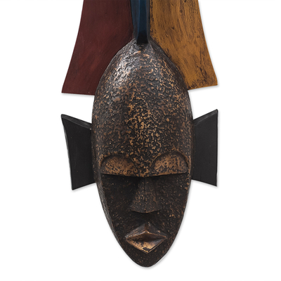 Afrikanische Holzmaske, „Eyiram“ – handgefertigte Sese-Holzmaske
