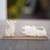 estatuilla de hueso - Estatuilla artesanal de madera y hueso de gato salvaje
