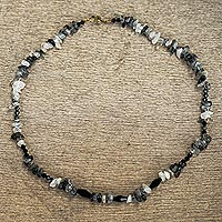Agate beaded necklace, 'Sky Beauty' - Artisan Crafted Agate Beaded Necklace