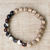 Agate beaded stretch bracelet, 'Great People' - Agate and Glass Beaded Bracelet
