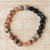 Agate beaded stretch bracelet, 'Live for Today' - Agate and Recycled Glass Beaded Bracelet