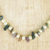 Agate beaded necklace, 'Spring Love' - Hand Made Agate and Brass Beaded Necklace