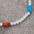 Cat's eye beaded necklace, 'Awuraba' - Cat's Eye and Recycled Glass Beaded Necklace