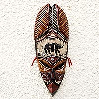 African wood mask, Asempa
