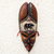 African wood mask, 'Asempa' - Aluminum and Brass Plated African Mask (image 2) thumbail