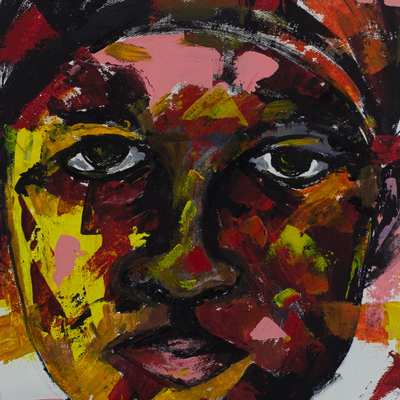 'Fragmentierung der Identität' - Acryl auf Leinwand Porträtmalerei