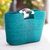 Natural fiber handle handbag, 'Saturday Market in Green' - Natural Fiber and Leather Handle Handbag