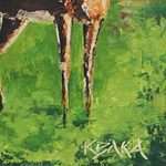 'Antelope' - Signed Acrylic Antelope Painting on Canvas