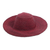 Sombrero de fibra natural para el sol - Sombrero de rafia tejido en rojo