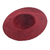 Sombrero de fibra natural para el sol - Sombrero de rafia tejido en rojo