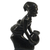 Ebony wood sculpture, 'Hardworking Mother II' - Hand Crafted Ebony Wood Sculpture