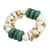 Recycled glass beaded bracelet, 'Alive and Kicking' - Hand Made Recycled Glass Beaded Bracelet