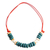Recycled glass beaded necklace, 'Alive and Kicking' - Handcrafted Recycled Glass Beaded Necklace