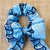Cotton hair scrunchie, 'Blue Virtue' - Blue Cotton Hair Scrunchie from Ghana