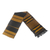 Baumwollschal - Schwarz-goldener Schal mit Fransen aus Ghana