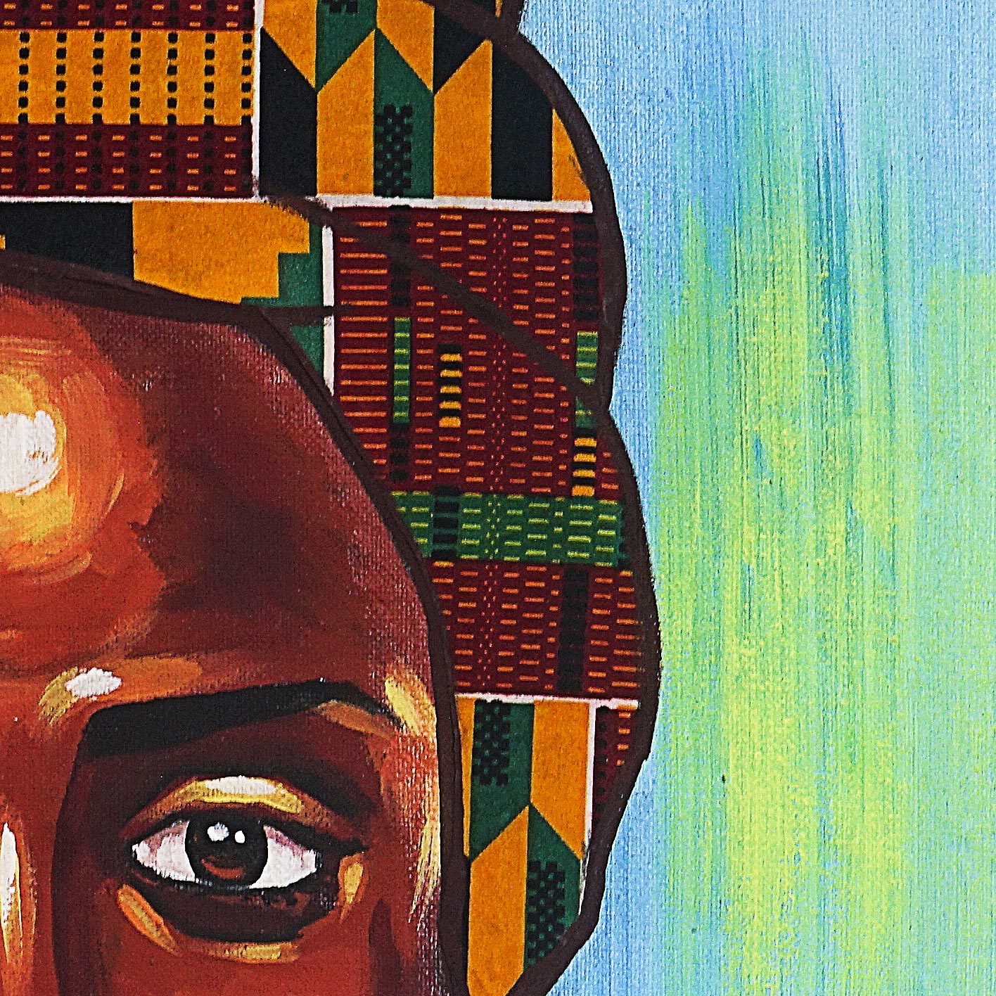 Acrylic African Woman Painting on Canvas African Woman NOVICA