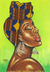 'African Woman Love' - Colorful Acrylic Portrait Painting on Canvas